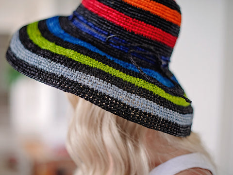 Woven Raffia Adjustable Demi Capeline Hat - New!