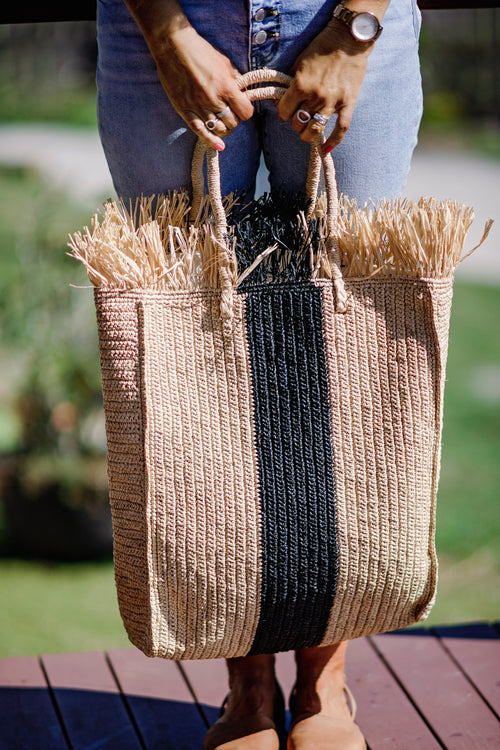 Clementine Longline Raffia Bag - New!