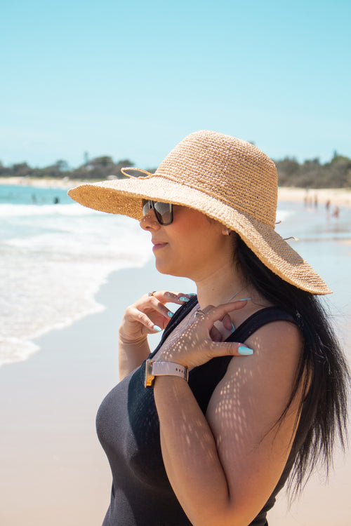 Woven Raffia Adjustable Capeline Hat